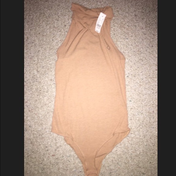 Nude turtleneck bodysuit