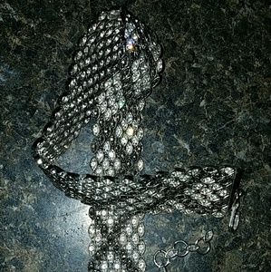 Ross Simons Marcasite and Crystal Choker Necklace