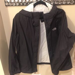 North face hooded jacket black size M.