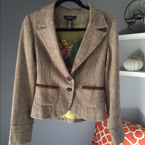 Brown Arden B blazer with inside detail