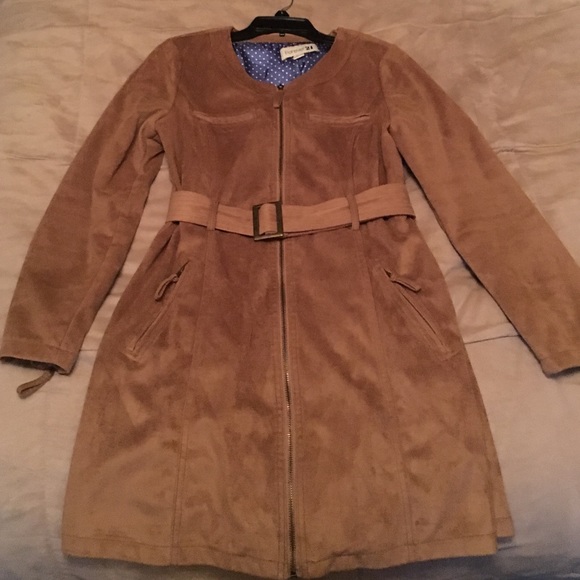 Forever 21 faux suede belted jacket