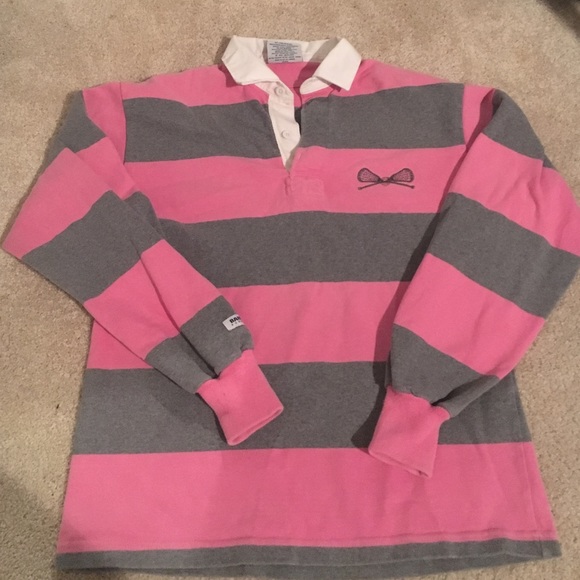 Pink & gray lacrosse shirt