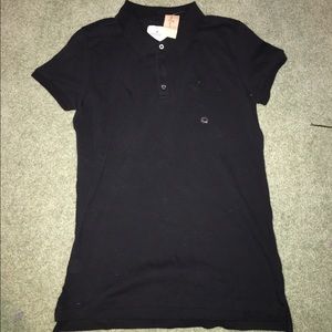American Eagle Black Polo Shirt