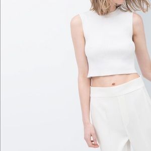 Zara knit cropped top