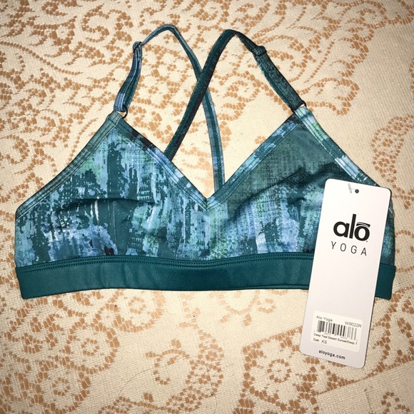 Alo Yoga Westerly Bra Deep Teal Sunset XS - Picture 1 of 3