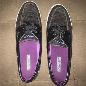 Sperry top Siders-black sequins