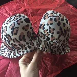 NWOT Leopard print strapless bombshell push-up bra