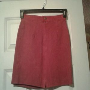 Vintage real suede skirt