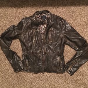 TCEC Leather Bommer Jacket