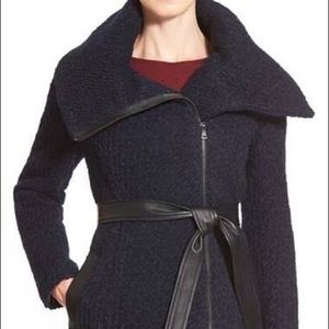 Cole Haan  Black Belted Asymmetrical Coat