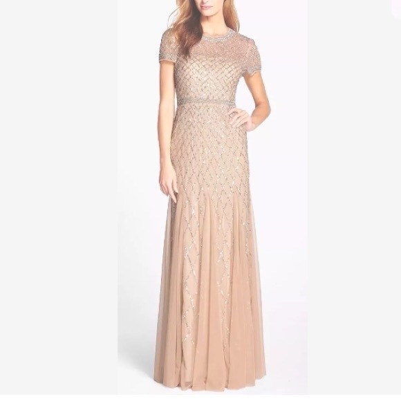 NWT Adrianna Papell Beaded Evening Gown
