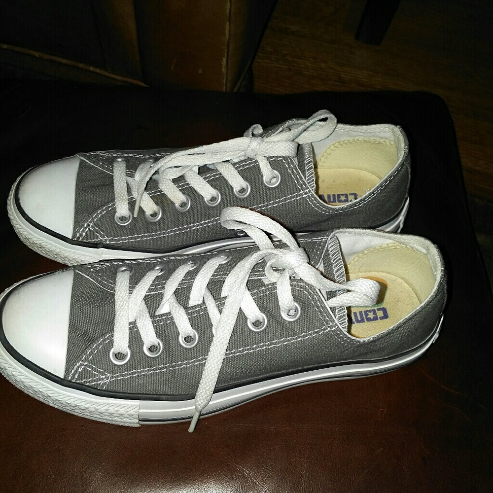 Gray Converse All Star Lowtops