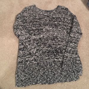 Black w white & silver detail sweater