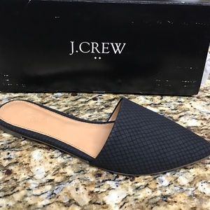 J. Crew embossed mule slides. Black Size 8