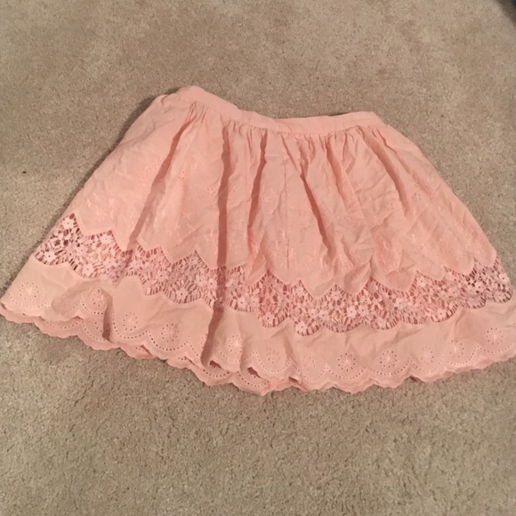Pink floral skater skirt