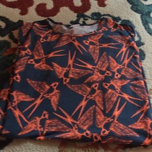 Irma peach and blue birds