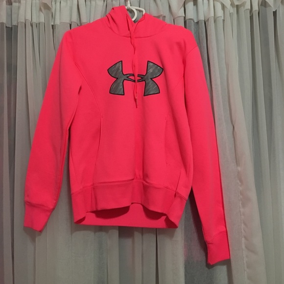 PINK NEON UNDER ARMOUR HOODIE