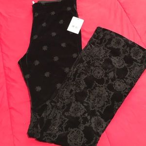 Free People Black velvet legging