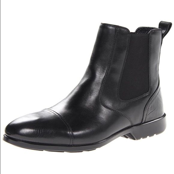 rockport black leather boots