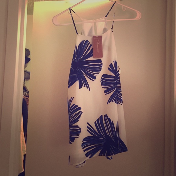 High neck floral top