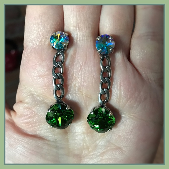 Handcrafted earrings with Swarovski crystal - Picture 2 of 4