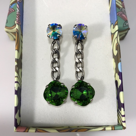 Handcrafted earrings with Swarovski crystal - Picture 3 of 4