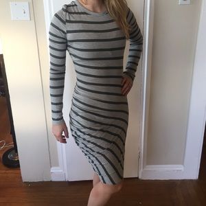 T by Alexander Wang long sleeve ruched dress