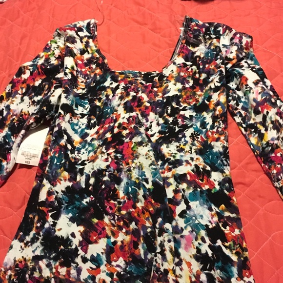 Long shirt, multicolored, form fitting