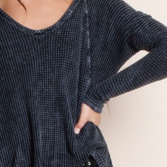 Waffle Knit Long Sleeve Top - Picture 4 of 4