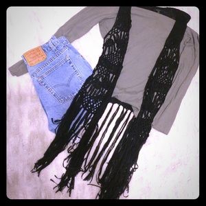 HP 1/18/17 Fringe Vest/Cardigan