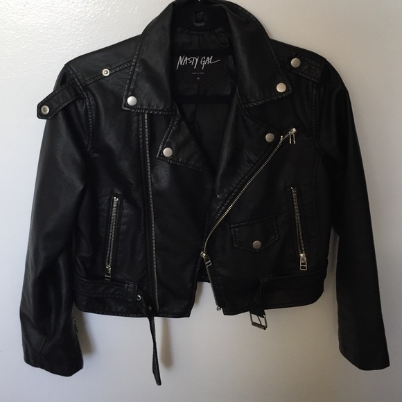 NASTY GAL cropped leather jacket