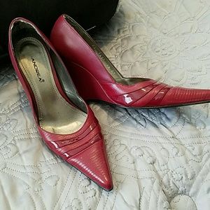 Red Wedge Andrea Shoes