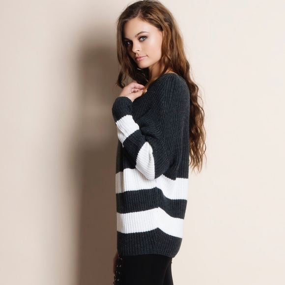 Two Stripe Knit Sweater - Picture 2 of 4