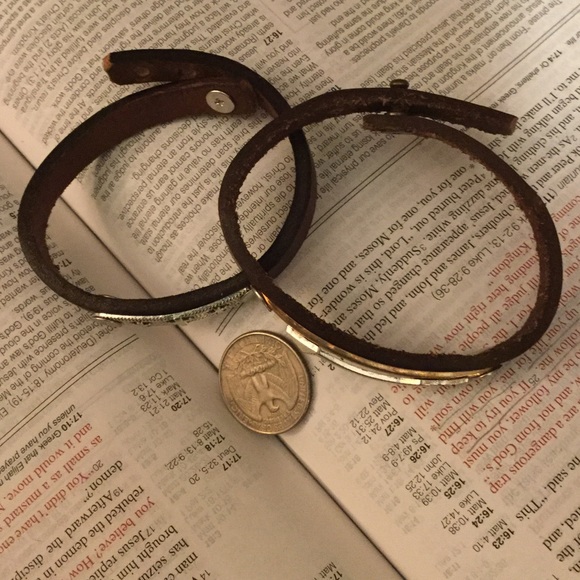 ✨✝2🏹Brown Leather Cuffs🏹✝✨Bundle✨✝ - Picture 3 of 4