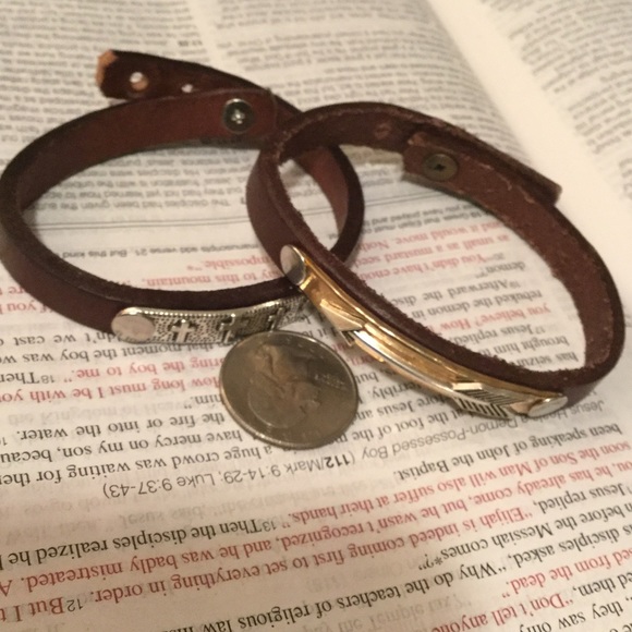 ✨✝2🏹Brown Leather Cuffs🏹✝✨Bundle✨✝ - Picture 4 of 4