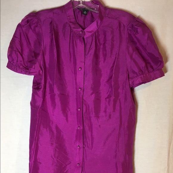 NWOT Banana Republic Hot Pink Silk Blouse