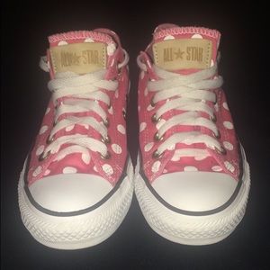 Pink & White Polka Dot Converse