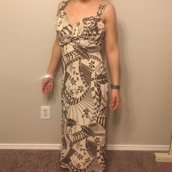 Petty brown and cream dress