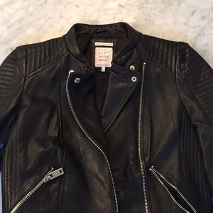 XS faux leather moto jacket from Zara