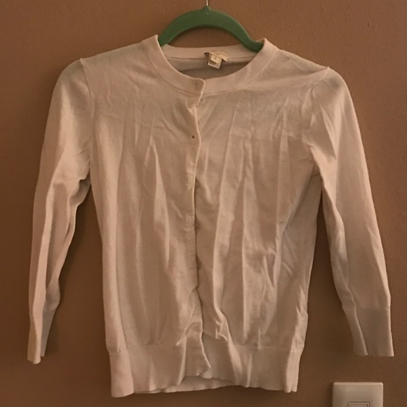 J. Crew "Claire" cardigan. White, like new.