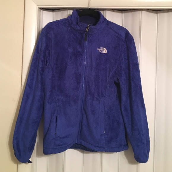 North Face violet fuzzy jacket