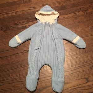 Cable-nit one piece (snowsuit)