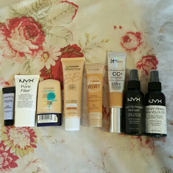 Foundation, BB, Primer, Setting Spray Bundle
