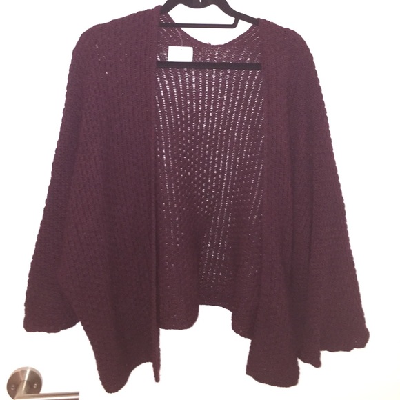 Brandy Melville Maroon Knit Cardigan