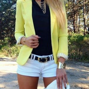 Neon yellow blazer