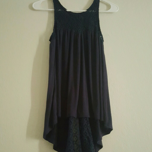 Asymmetrical Navy Top