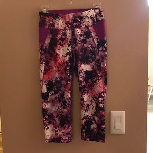 XS athletic tights, floral!