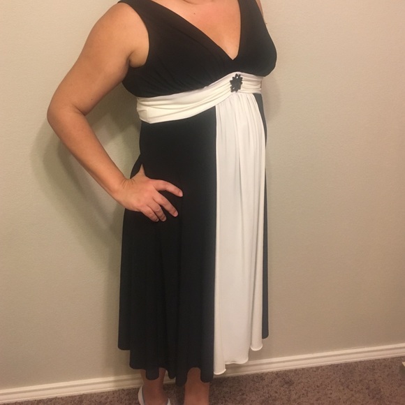 Black and cream dress