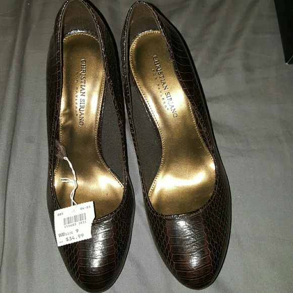 Nwt Christian Siriano for payless, snake skin heel