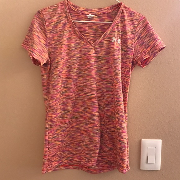 SMALL Under Armour workout tee in technicolor!